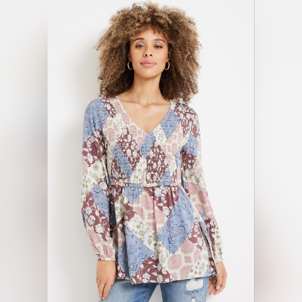 Maurices Patchwork Peplum XL